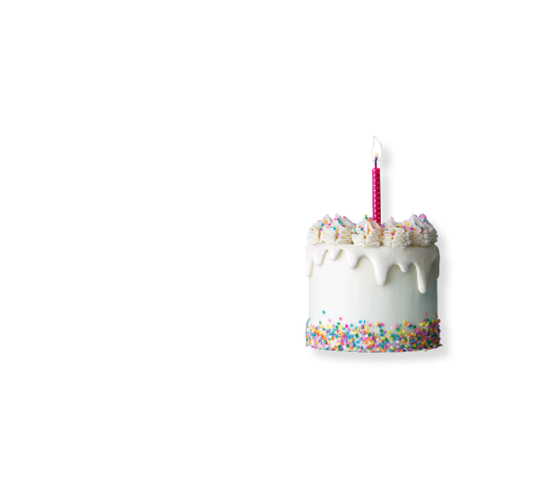 Cake with a candle