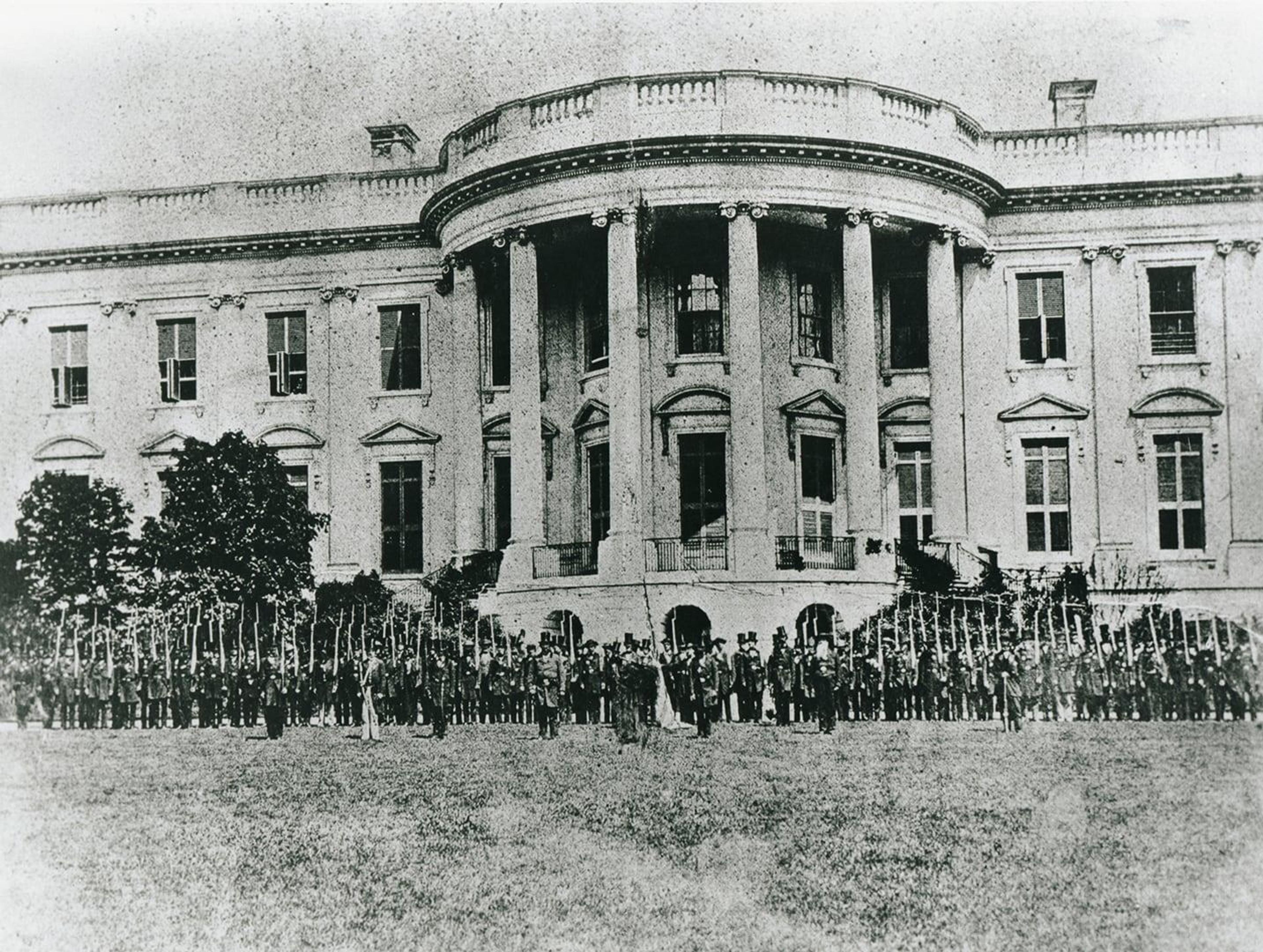 1297 mas 1861 union battalion on south lawn of white house whha