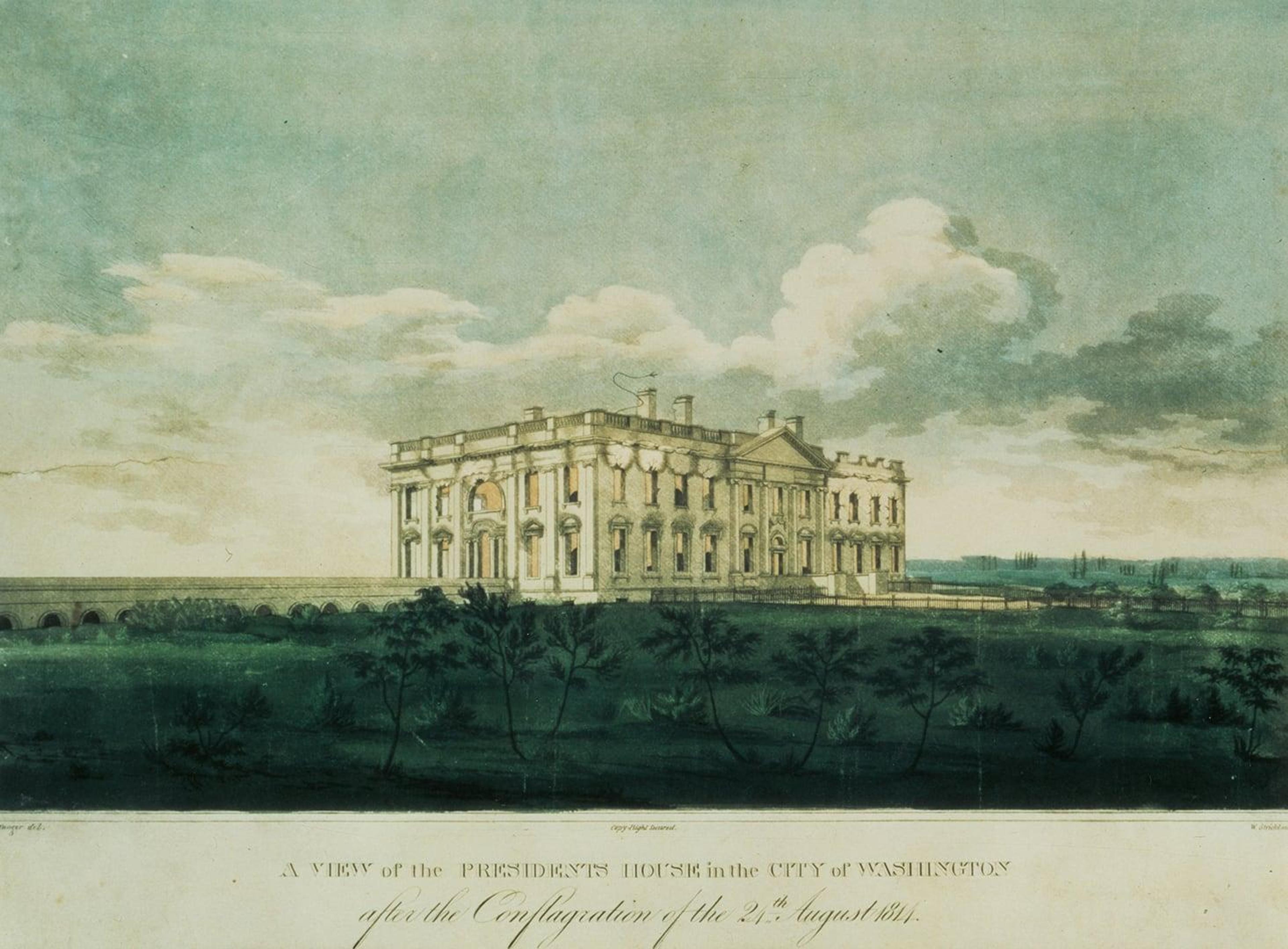 1357 mas 1814 white house after being burned whha