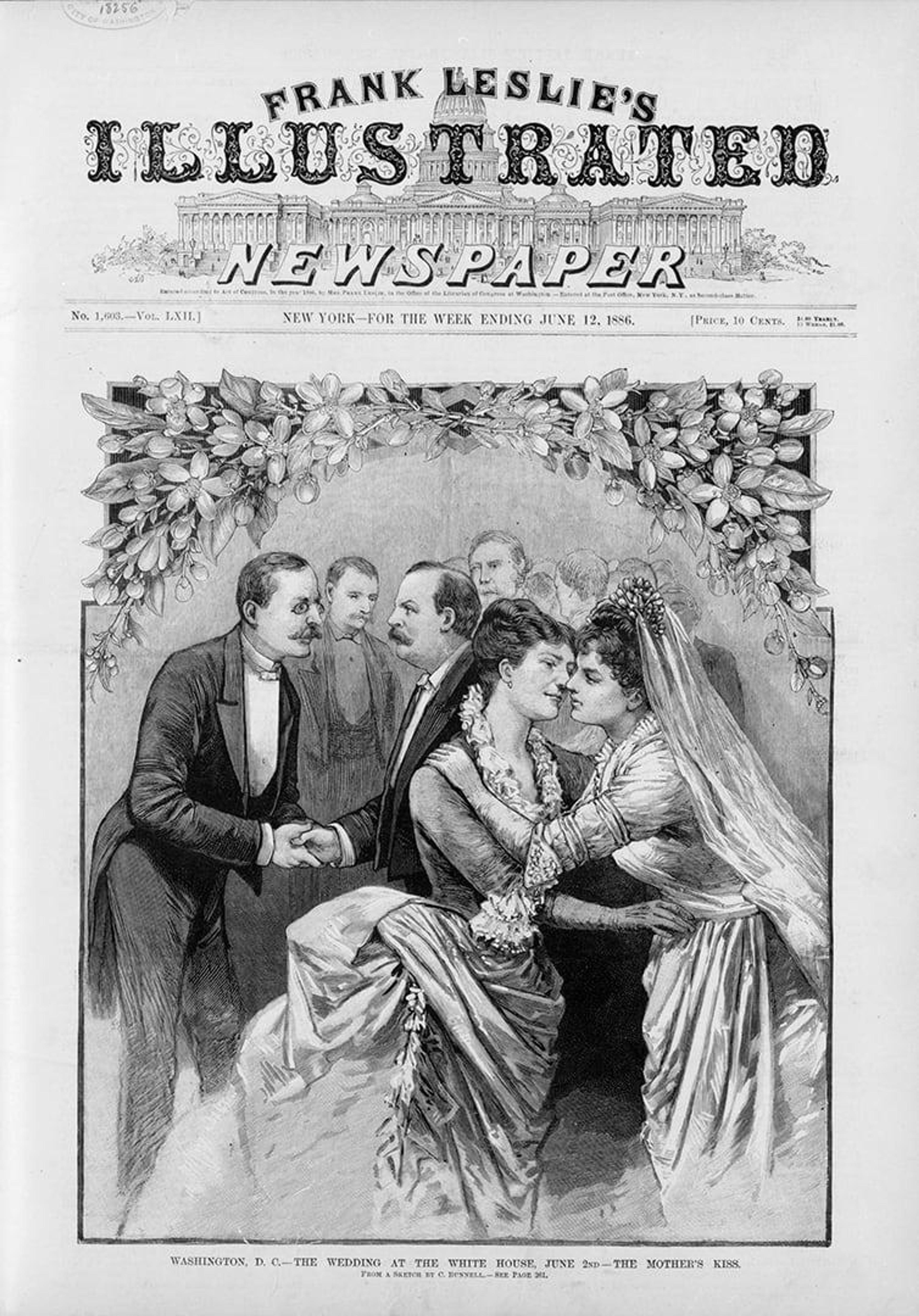 1893 mas 1886 leslies illustrated cover cleveland wedding whha